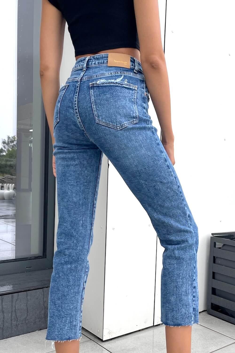 Spodnie Damskie Jeans Mom Fit