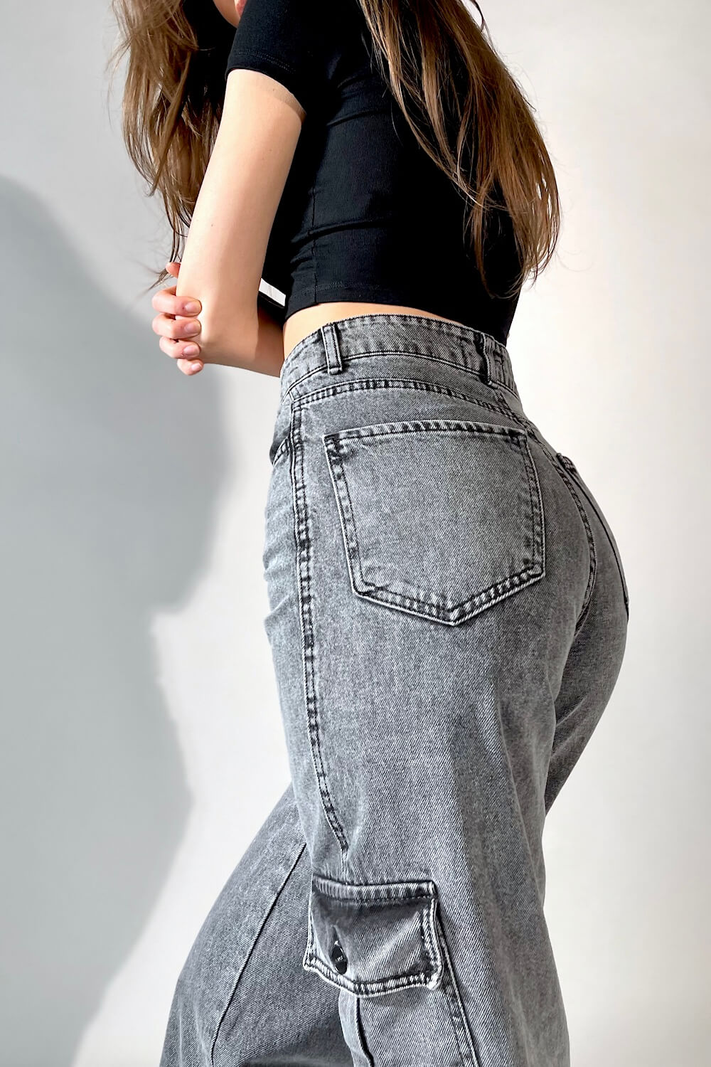 Podnie Damskie  Egular Fit Pocket Jeans