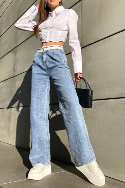 Spodnie Damskie Palazzo simply waist jeans